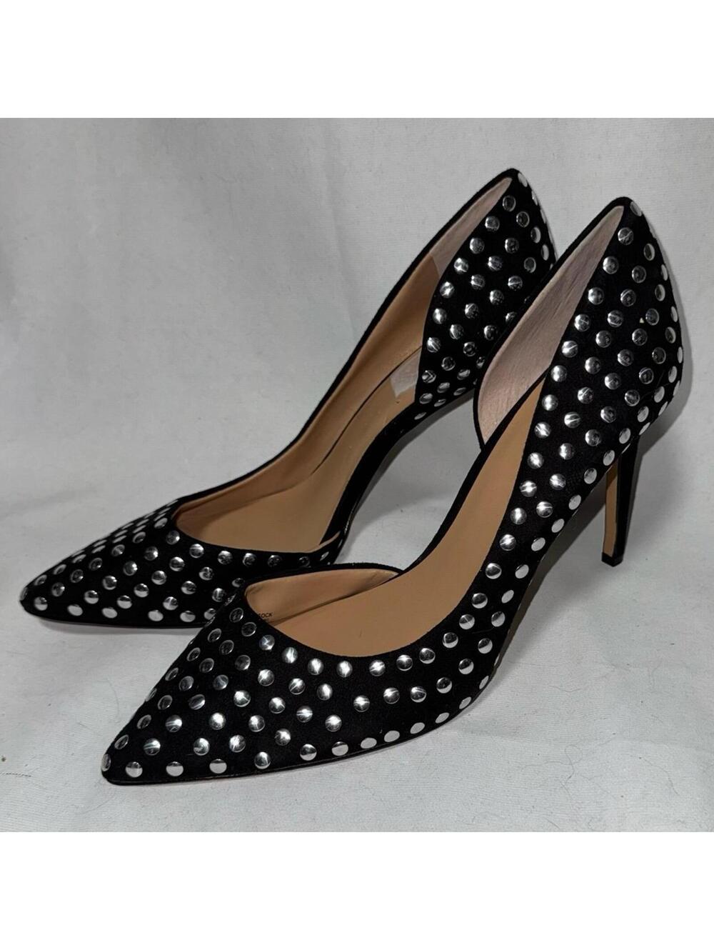 INC International Concepts Kenjay D'Orsay Pumps black studded 9.5